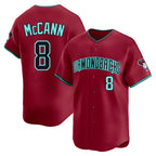 Crovyle A.Diamondbacks #8 James McCann Player Red Limited Alternate Stitched Jersey
