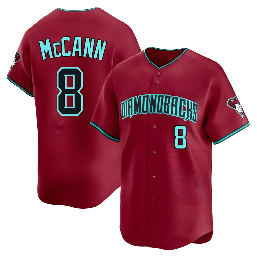 Crovyle A.Diamondbacks #8 James McCann Player Red Limited Alternate Stitched Jersey