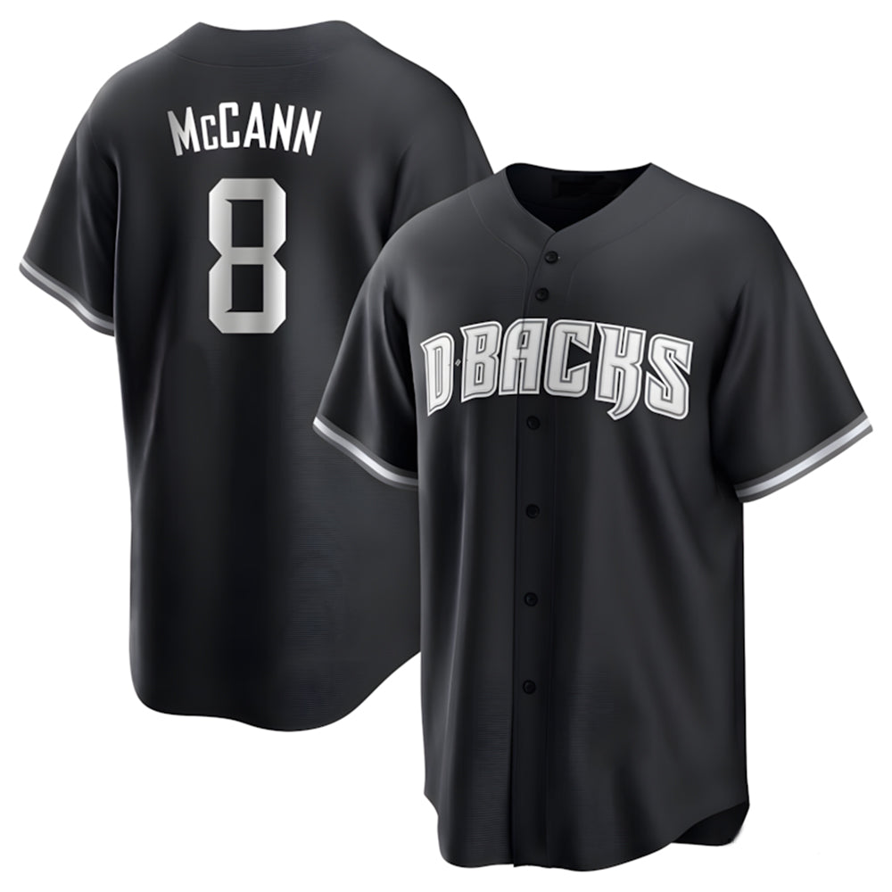 Crovyle A.Diamondbacks #8 James McCann Player White Replica Black 2026 World Series Stitched Jersey