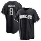 Crovyle A.Diamondbacks #8 James McCann Player White Replica Black 2026 World Series Stitched Jersey