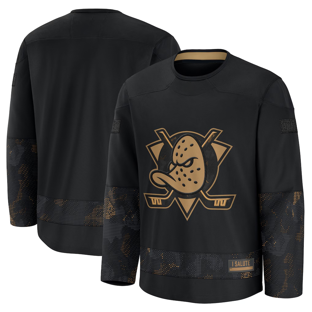 Crovyle A.Ducks Black 2024 Military Appreciation Practice Jerseys