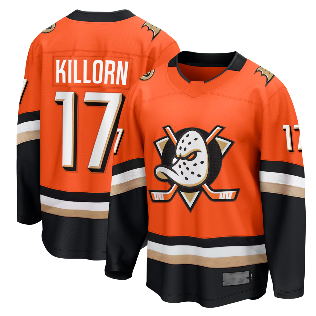 Crovyle A.Ducks #17 Alex Killorn Orange Home Breakaway Jerseys