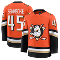 Crovyle A.Ducks #45 Beckett Sennecke Orange Home Premium Jerseys