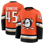 Crovyle A.Ducks #45 Beckett Sennecke Orange Home Premium Jerseys