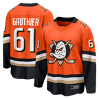 Crovyle A.Ducks #61 Cutter Gauthier Orange Home Breakaway Jerseys