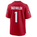 Crovyle A.Falcons #1 Tua Tagovailoa Red Game Stitched Jerseys