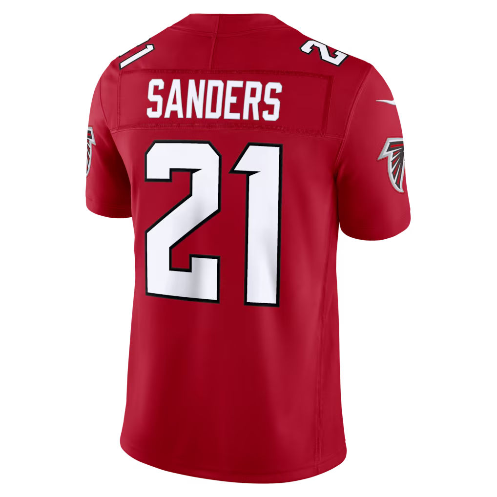 Crovyle A.Falcons #21 Deion Sanders Red Vapor F.U.S.E. Stitched Retired Limited Jerseys