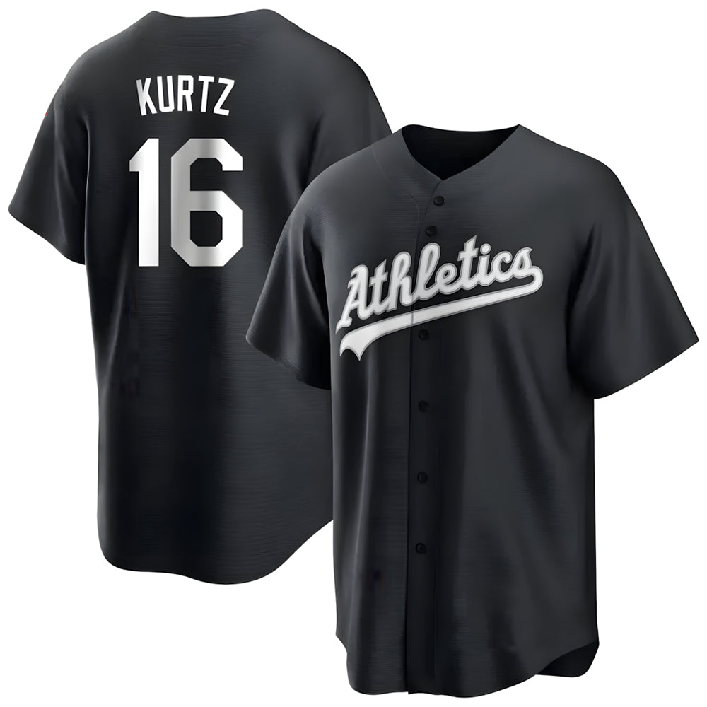 Crovyle Athletics #16 Nick Kurtz Player Black Game Stitched Jerseys