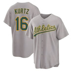 Crovyle Athletics #16 Nick Kurtz Player Gray Home Game Stitched Jerseys