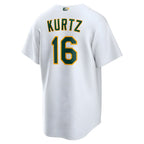 Crovyle Athletics #16 Nick Kurtz Player White Home Game Stitched Jerseys