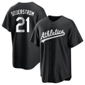 Crovyle Athletics #21 Tyler Soderstrom Player Black&White Replica Stitched Jersey