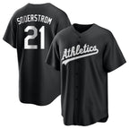 Crovyle Athletics #21 Tyler Soderstrom Player Black&White Replica Stitched Jersey