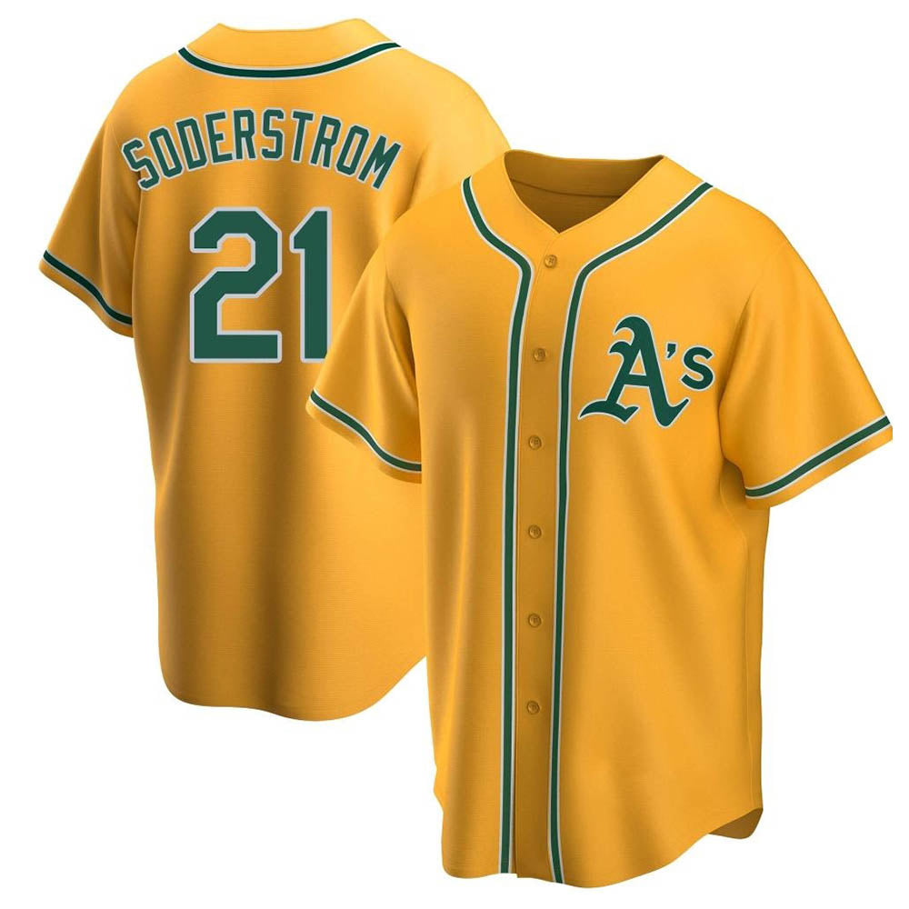 Crovyle Athletics #21 Tyler Soderstrom Player Gold Replica Alternate Stitched Jersey