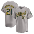 Crovyle Athletics #21 Tyler Soderstrom Player Gray Limited Away Stitched Jersey