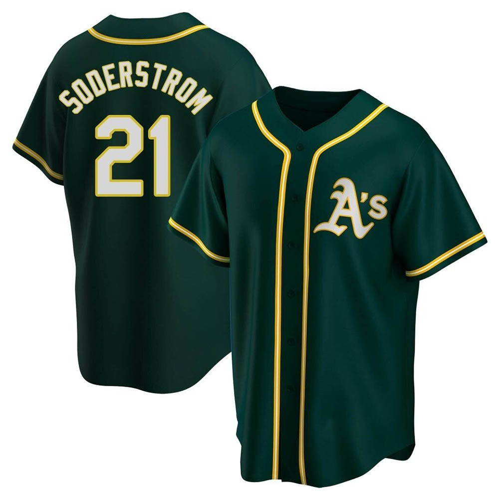 Crovyle Athletics #21 Tyler Soderstrom Player Green Replica Alternate Stitched Jersey