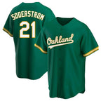 Crovyle Athletics #21 Tyler Soderstrom Player Green Replica Kelly Alternate Stitched Jersey