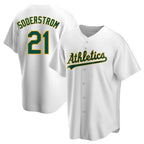 Crovyle Athletics #21 Tyler Soderstrom Player White Replica Home Stitched Jersey