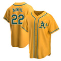 Crovyle Athletics #22 Jeff McNeil player Gold Replica Alternate Stitched Jersey