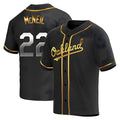 Crovyle Athletics #22 Jeff McNeil player Gold Replica Black en Alternate Stitched Jersey