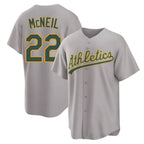 Crovyle Athletics #22 Jeff McNeil player Gray Replica Away Stitched Jersey