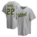 Crovyle Athletics #22 Jeff McNeil player Gray Replica Road Stitched Jersey