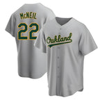 Crovyle Athletics #22 Jeff McNeil player Gray Replica Road Stitched Jersey