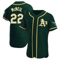 Crovyle Athletics #22 Jeff McNeil player Green Authentic Alternate Stitched Jersey