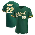 Crovyle Athletics #22 Jeff McNeil player Green Authentic Kelly Alternate Stitched Jersey