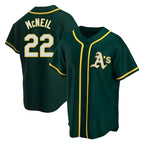 Crovyle Athletics #22 Jeff McNeil player Green Replica Alternate Stitched Jersey