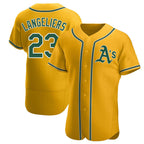 Crovyle Athletics #23 Shea Langeliers Player Gold Authentic Alternate Stitched Jerseys