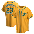 Crovyle Athletics #23 Shea Langeliers Player Gold Replica Alternate Stitched Jersey