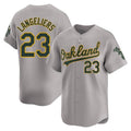 Crovyle Athletics #23 Shea Langeliers Player Gray Limited Away Stitched Jersey