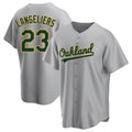Crovyle Athletics #23 Shea Langeliers Player Gray Replica Road Stitched Jerseys