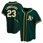Crovyle Athletics #23 Shea Langeliers Player Green Replica Alternate Stitched Jerseys