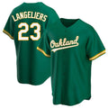 Crovyle Athletics #23 Shea Langeliers Player Green Replica Kelly Alternate Stitched Jerseys
