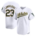 Crovyle Athletics #23 Shea Langeliers Player White Limited Home Stitched Jersey