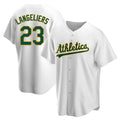 Crovyle Athletics #23 Shea Langeliers Player White Replica Home Stitched Jerseys