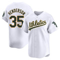 Crovyle Athletics #35 Rickey Henderson Player White Limited Home Stitched Jersey