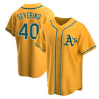 Crovyle Athletics #40 Luis Severino player Gold Replica Alternate Stitched Jersey