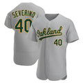 Crovyle Athletics #40 Luis Severino player Gray Authentic Road Stitched Jersey