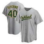 Crovyle Athletics #40 Luis Severino player Gray Replica Road Stitched Jersey
