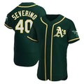 Crovyle Athletics #40 Luis Severino player Green Authentic Alternate Stitched Jersey