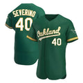 Crovyle Athletics #40 Luis Severino player Green Authentic Kelly Alternate Stitched Jersey