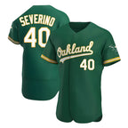 Crovyle Athletics #40 Luis Severino player Green Authentic Kelly Alternate Stitched Jersey