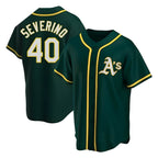 Crovyle Athletics #40 Luis Severino player Green Replica Alternate Stitched Jersey