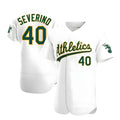 Crovyle Athletics #40 Luis Severino player White Authentic Home Stitched Jersey