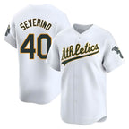 Crovyle Athletics #40 Luis Severino player White Limited Home Stitched Jersey