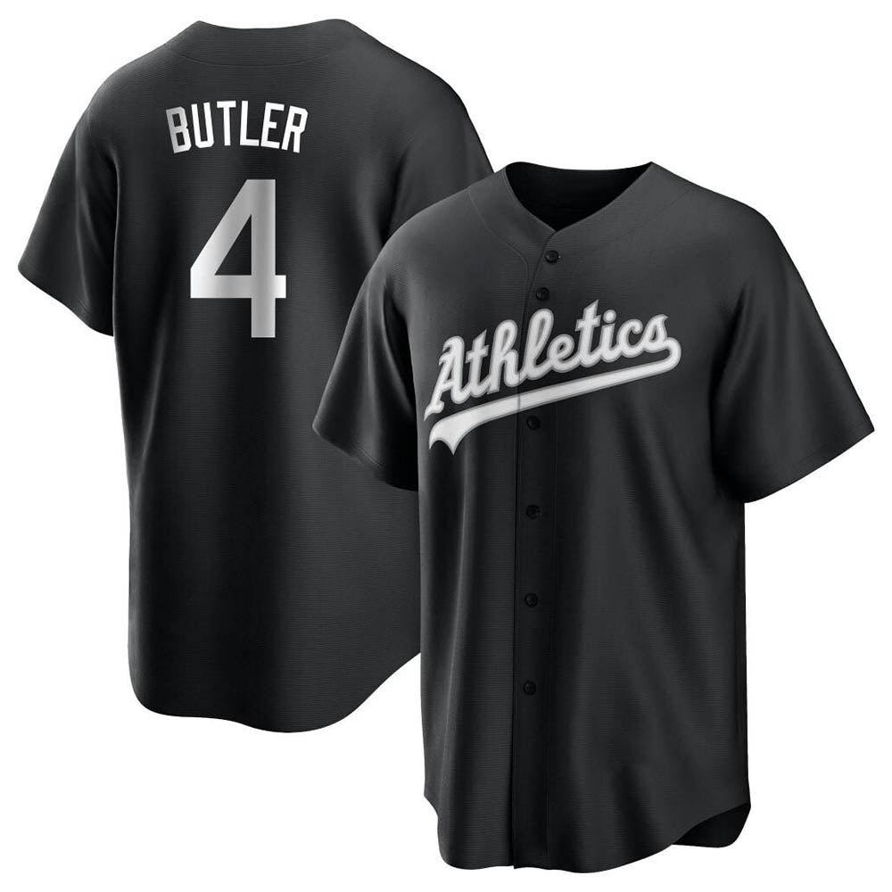 Crovyle Athletics #4 Lawrence Butler player Black&White Replica Alternate Stitched Jersey