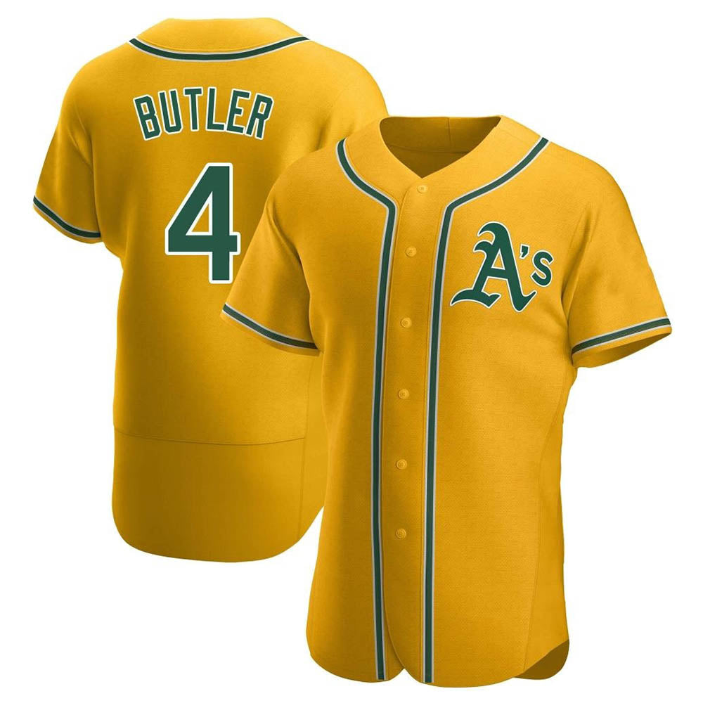 Crovyle Athletics #4 Lawrence Butler player Gold Authentic Alternate Stitched Jersey