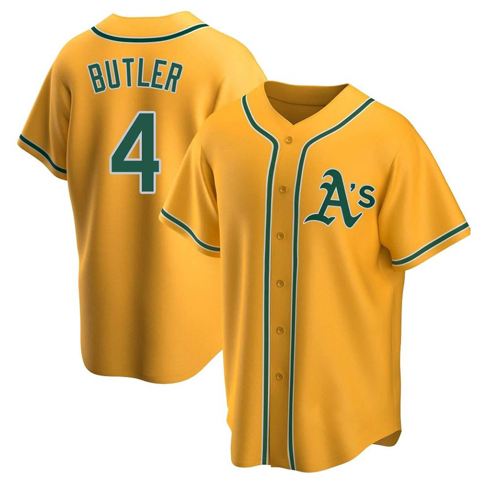 Crovyle Athletics #4 Lawrence Butler player Gold Replica Alternate Stitched Jersey